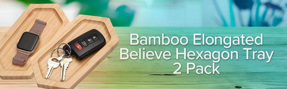 Believe Bamboo Tray, 2 PK