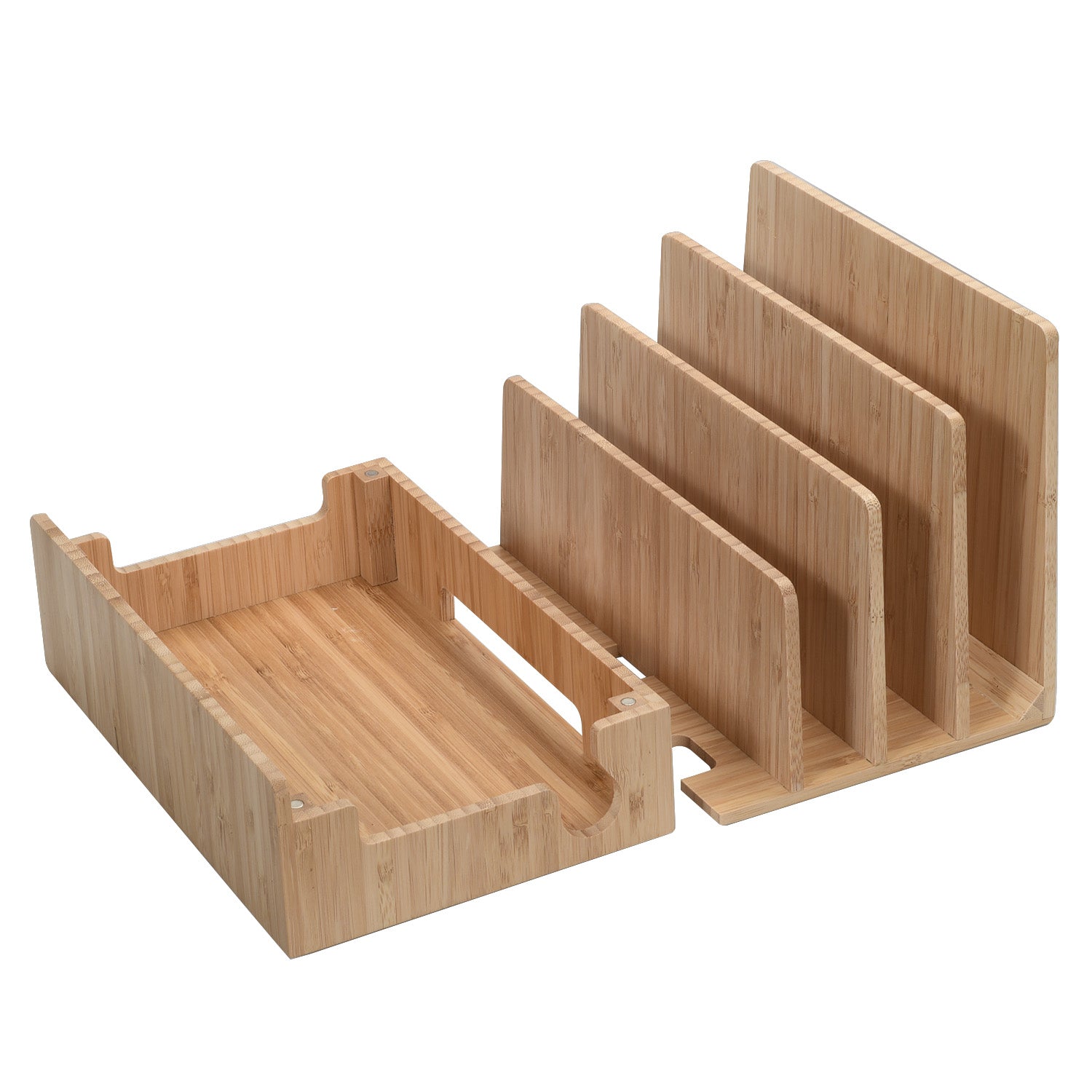 Bamboo Slim Stand and Charging Organizer