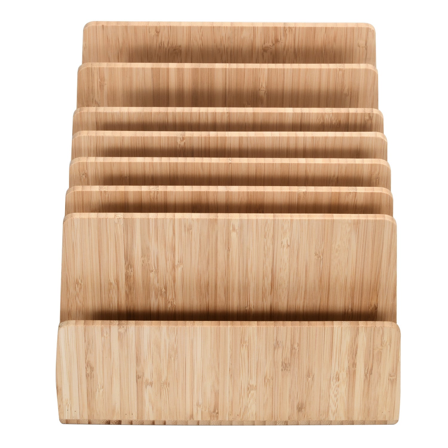 Bamboo 7 Slot Organizer with Extra Wide Slots