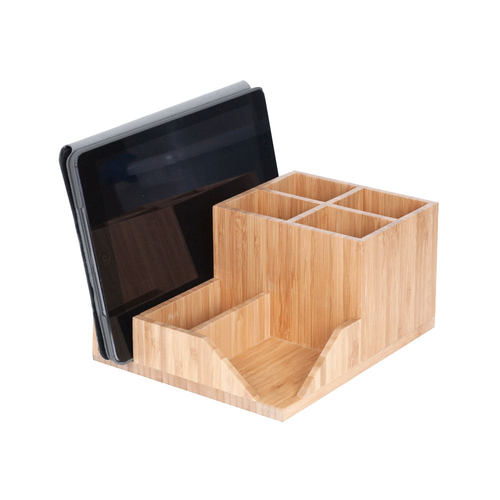 Bamboo Desktop Organizer with Compartments