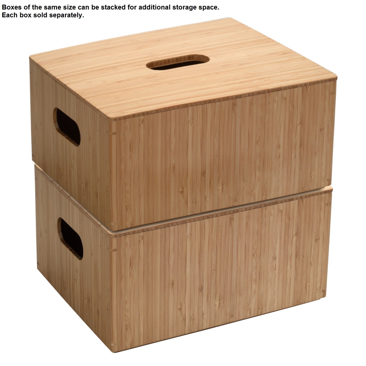Bamboo Large Storage Box with Lid Included