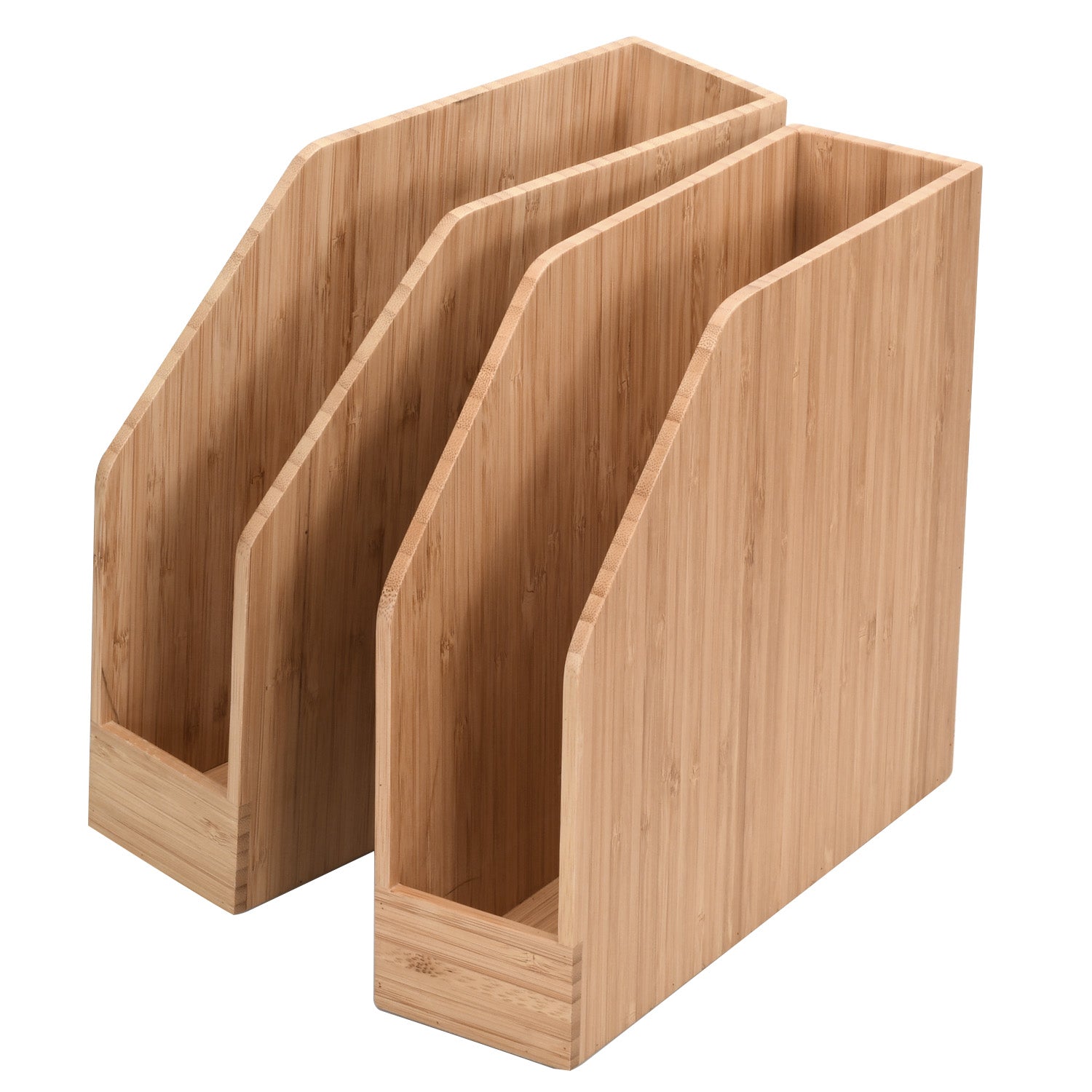 Bamboo Vertical Office Organizer 2 PC Set