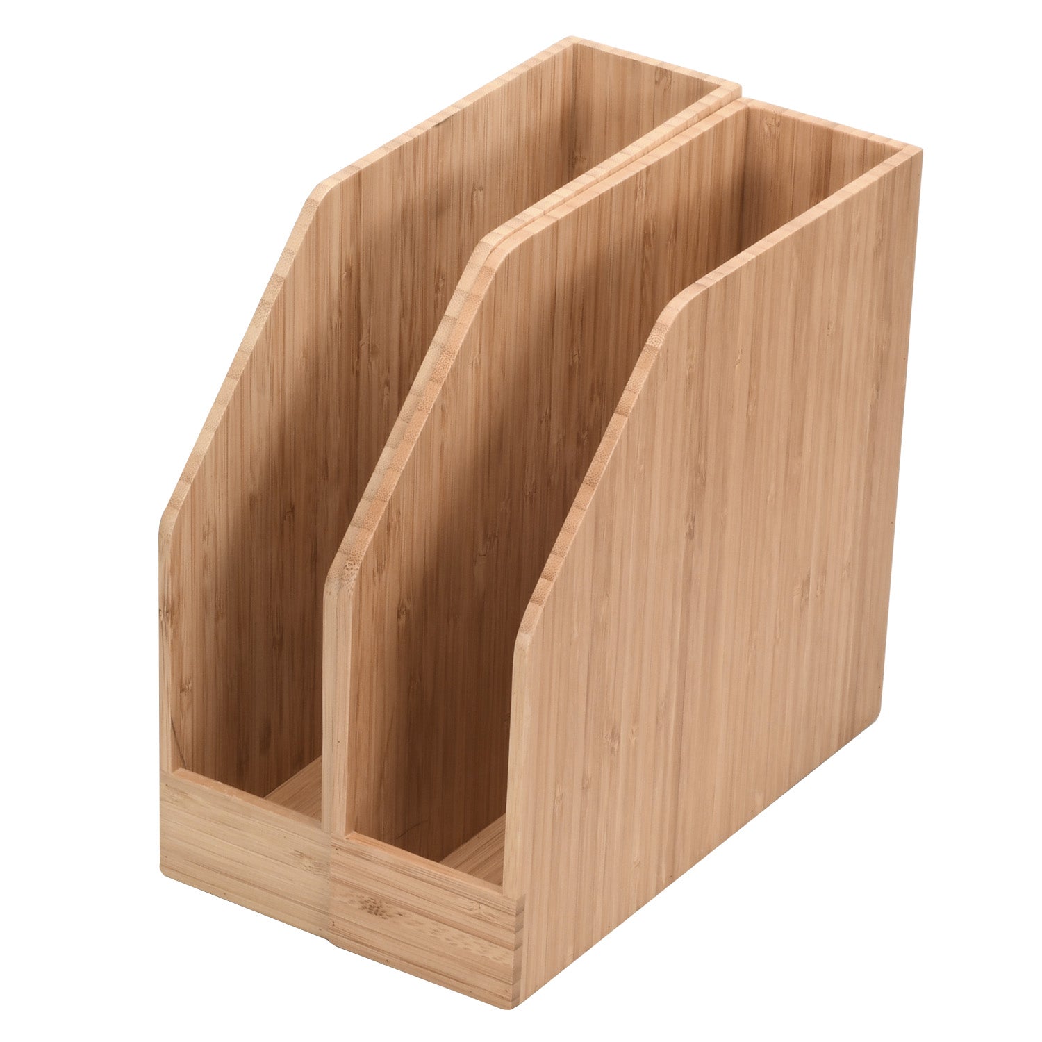 Bamboo Vertical Office Organizer 2 PC Set