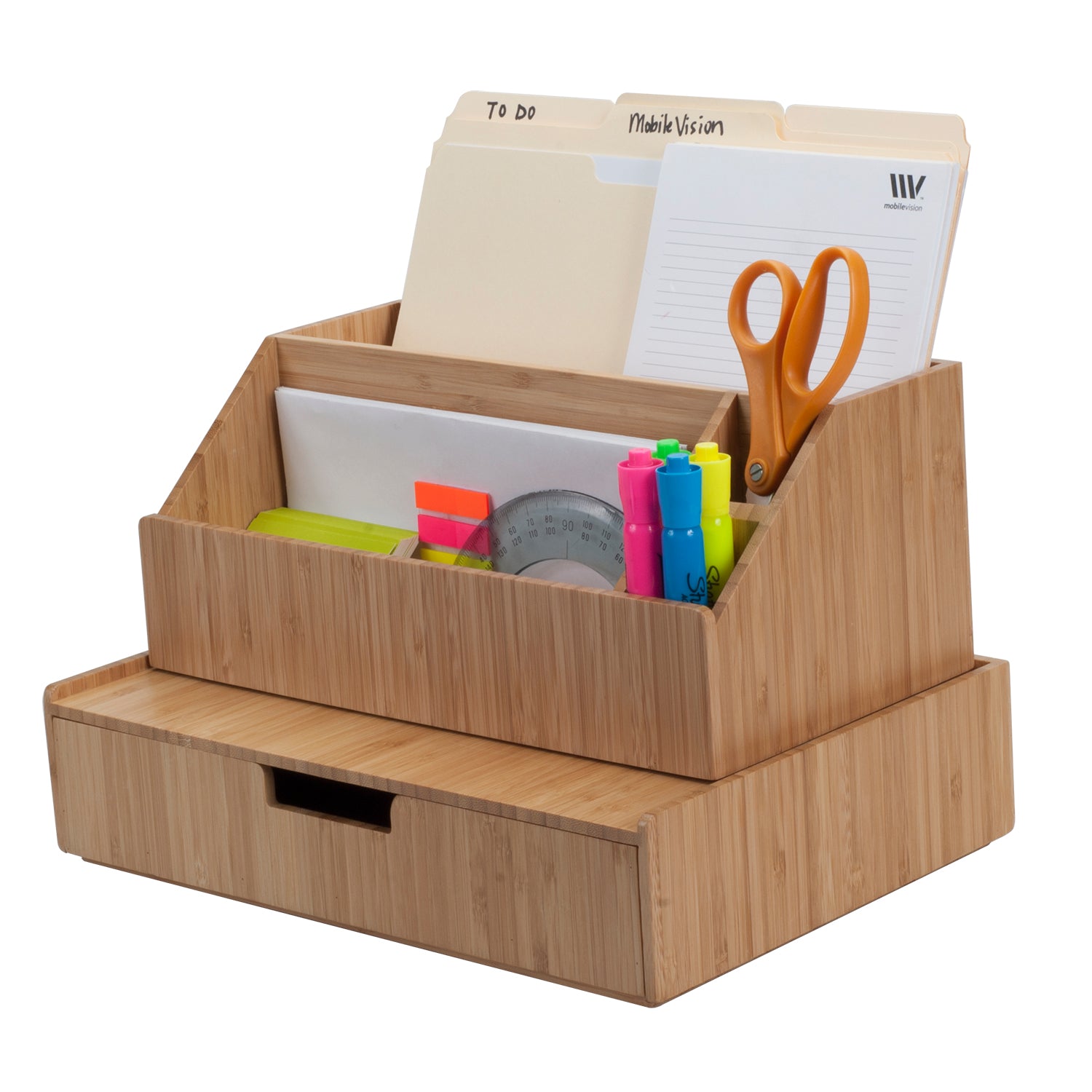 Bamboo Large Drawer & All-In-One Organizer Set