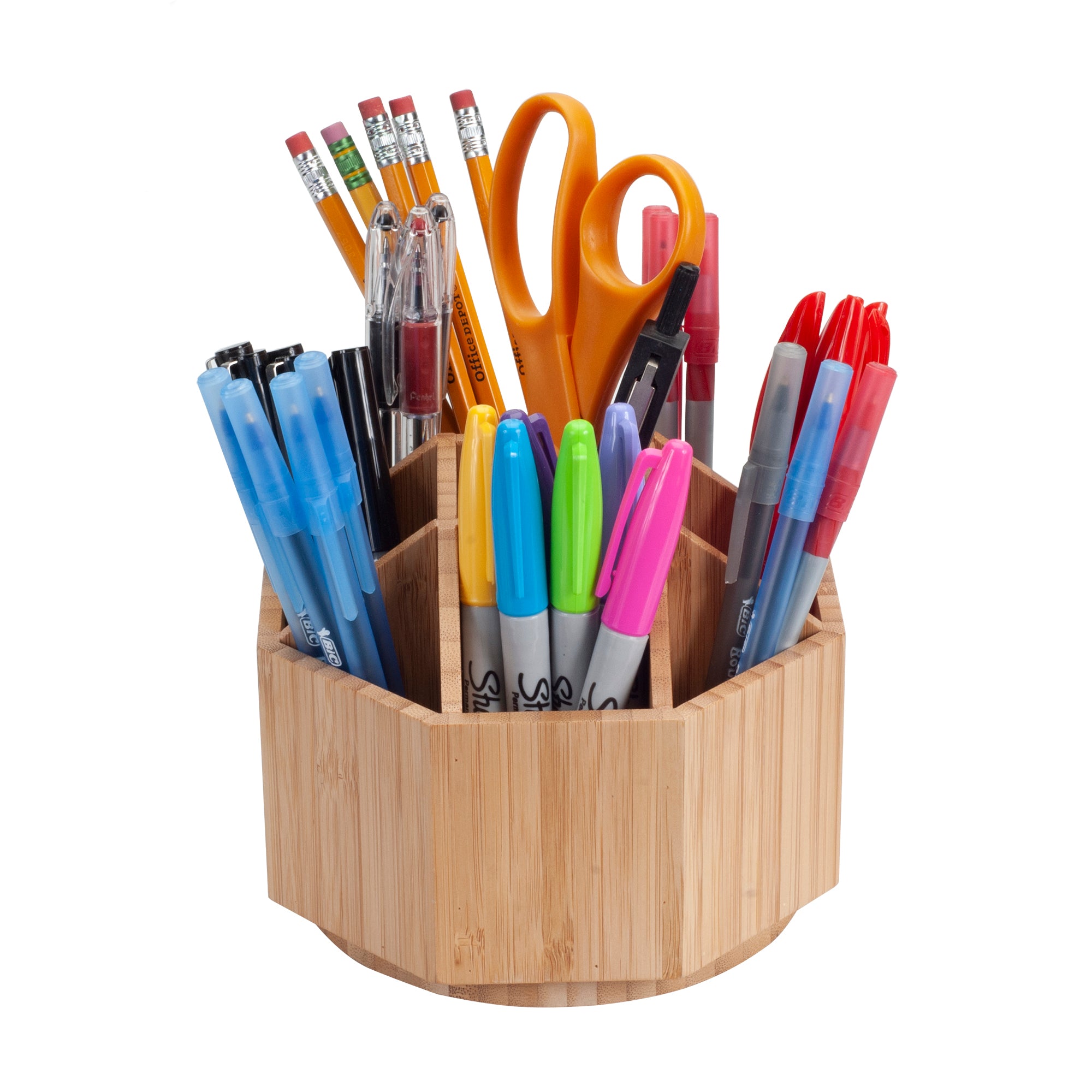 Bamboo Rotating Organizer with Drawer Combo