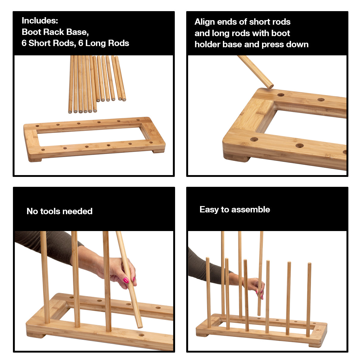 Bamboo Boot Rack & Shoe Organizer