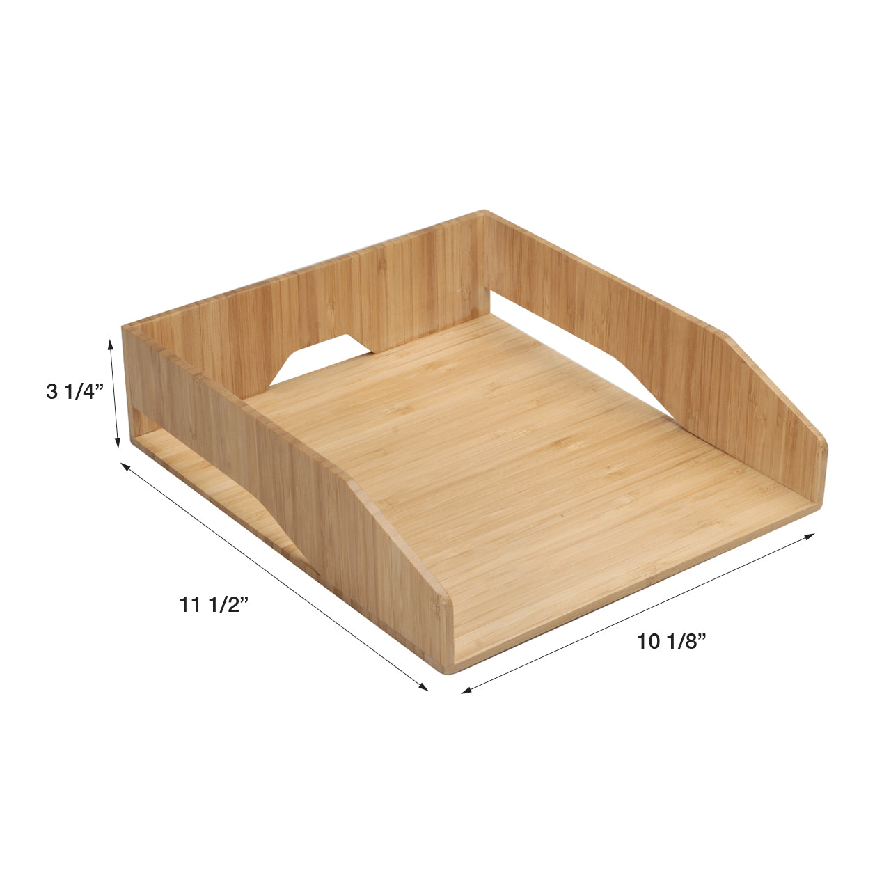 Bamboo Stackable Paper Tray 2 PC Set