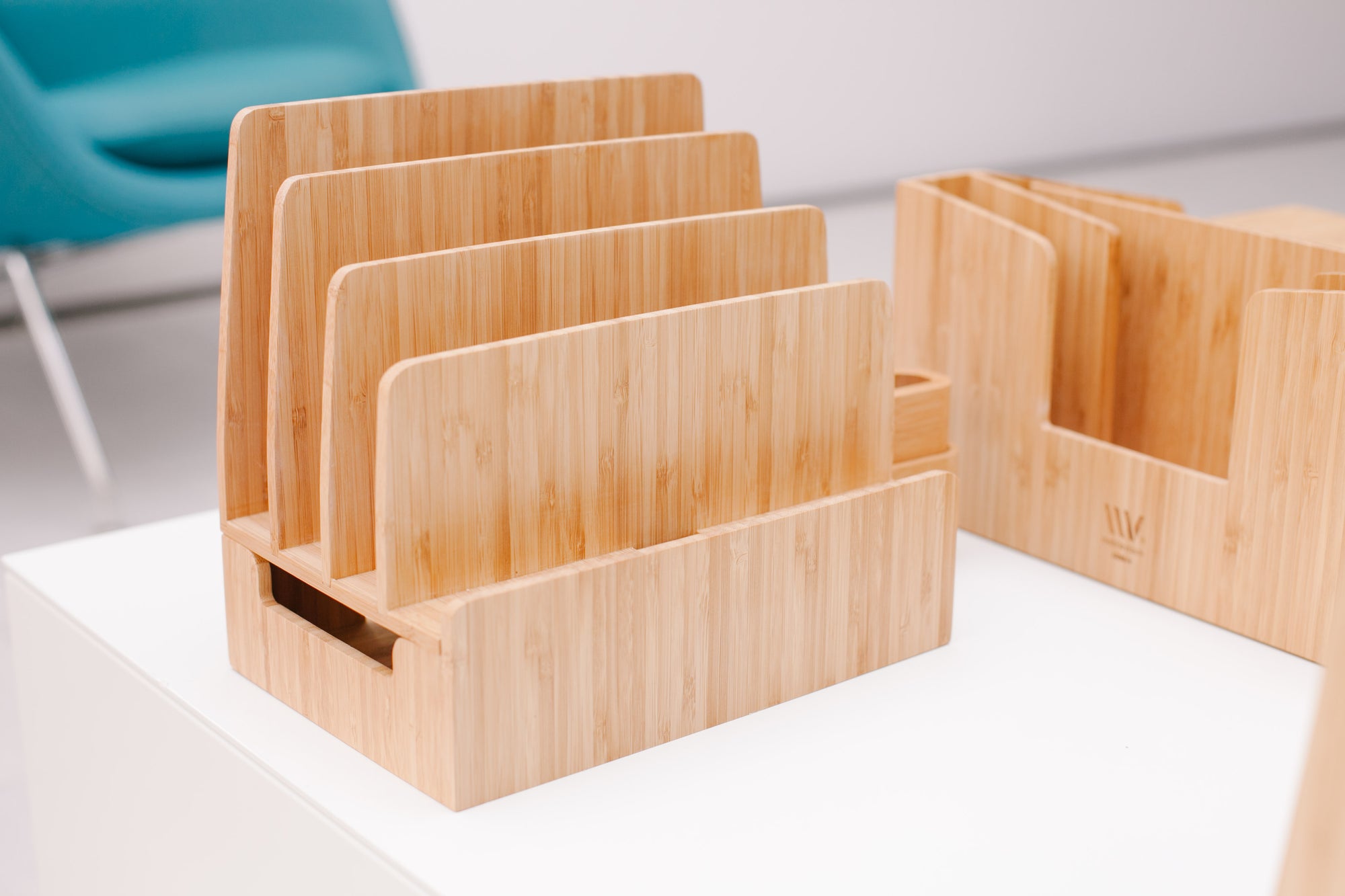 Bamboo Slim Stand and Charging Organizer