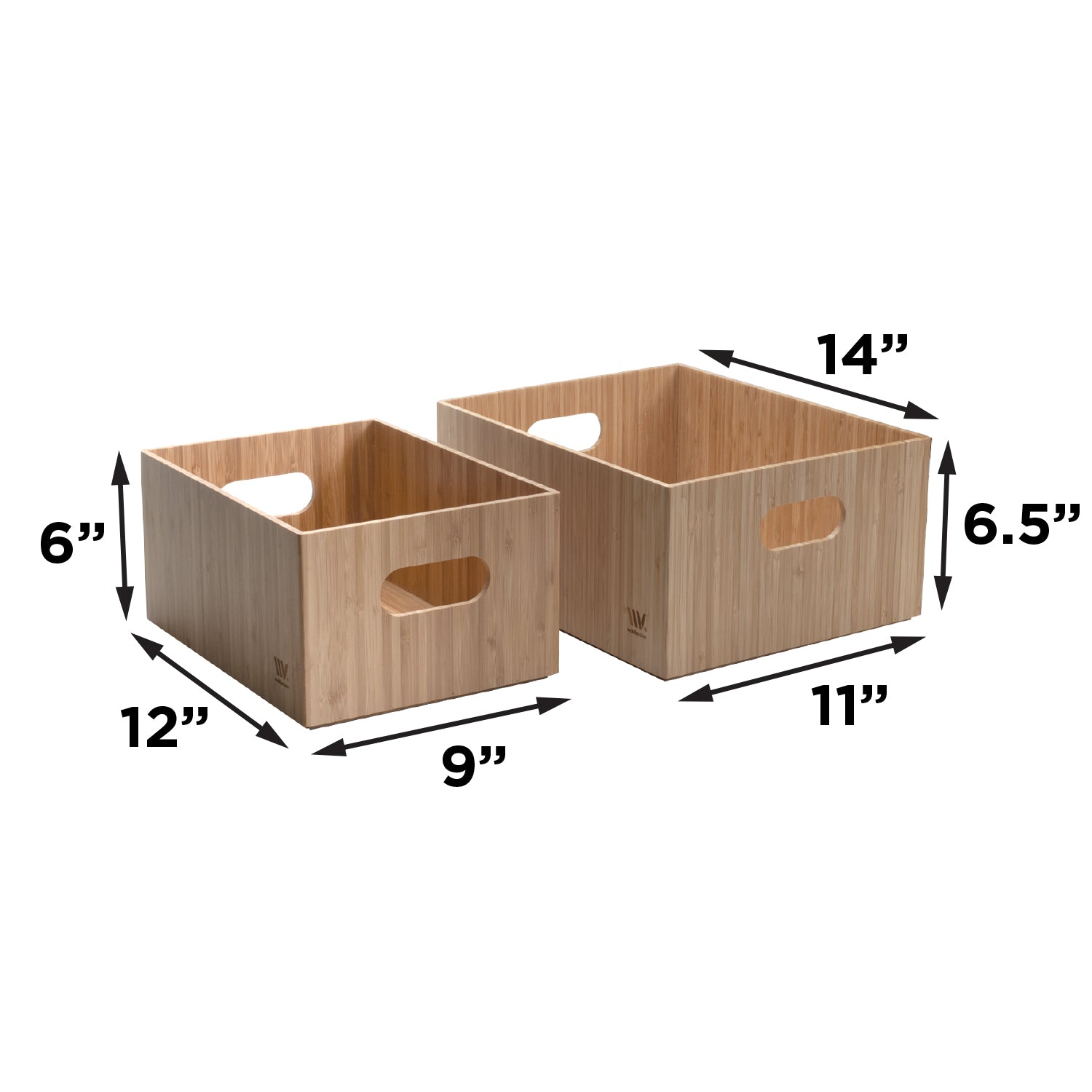 Bamboo Storage Box Combo Large and Small Box Included