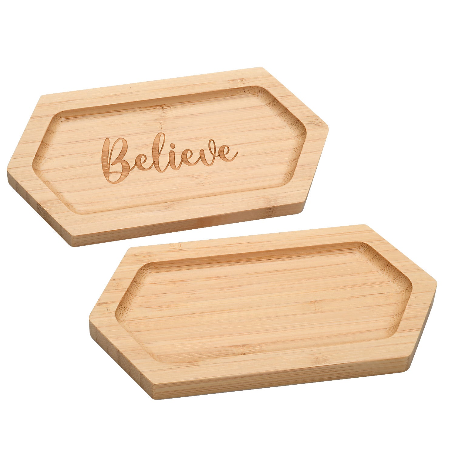 Believe Bamboo Tray, 2 PK