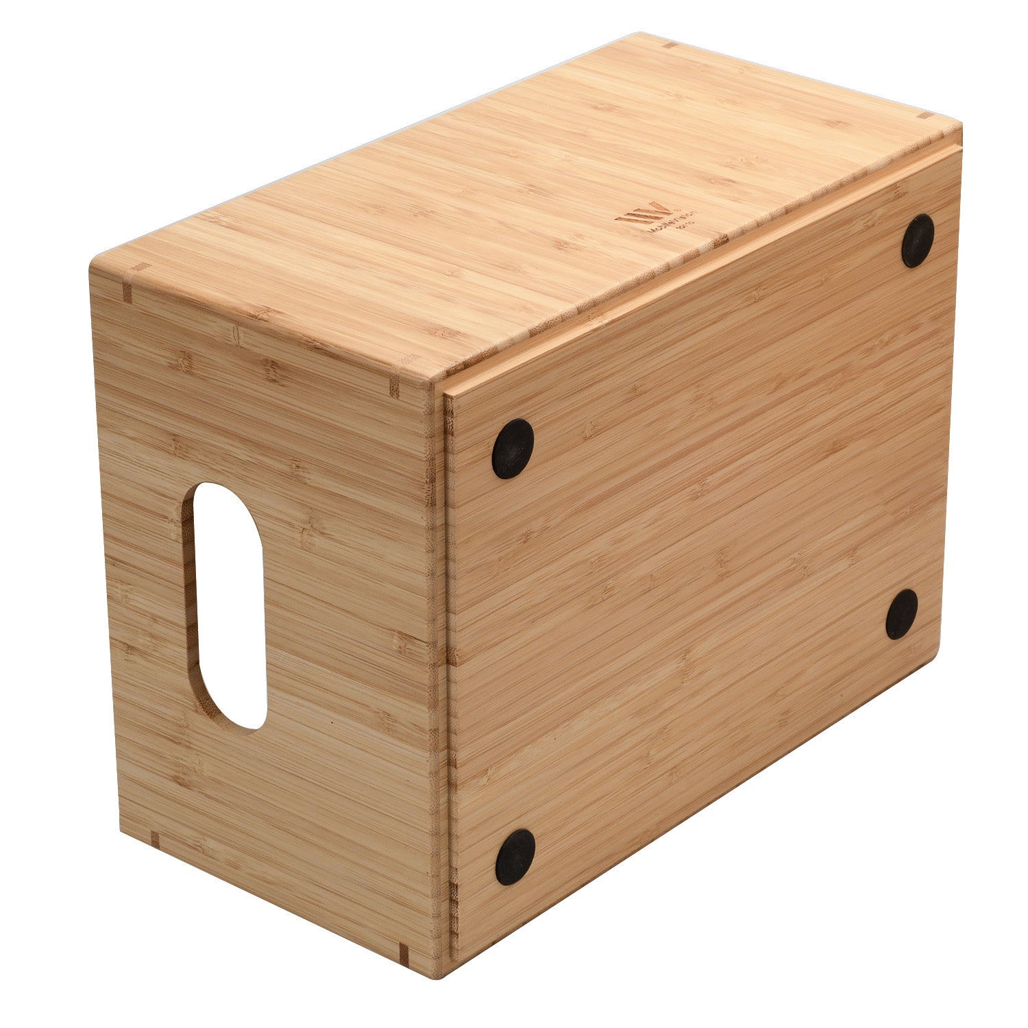 Bamboo Large Open Front Storage Box, 14 x 11 x 6.5