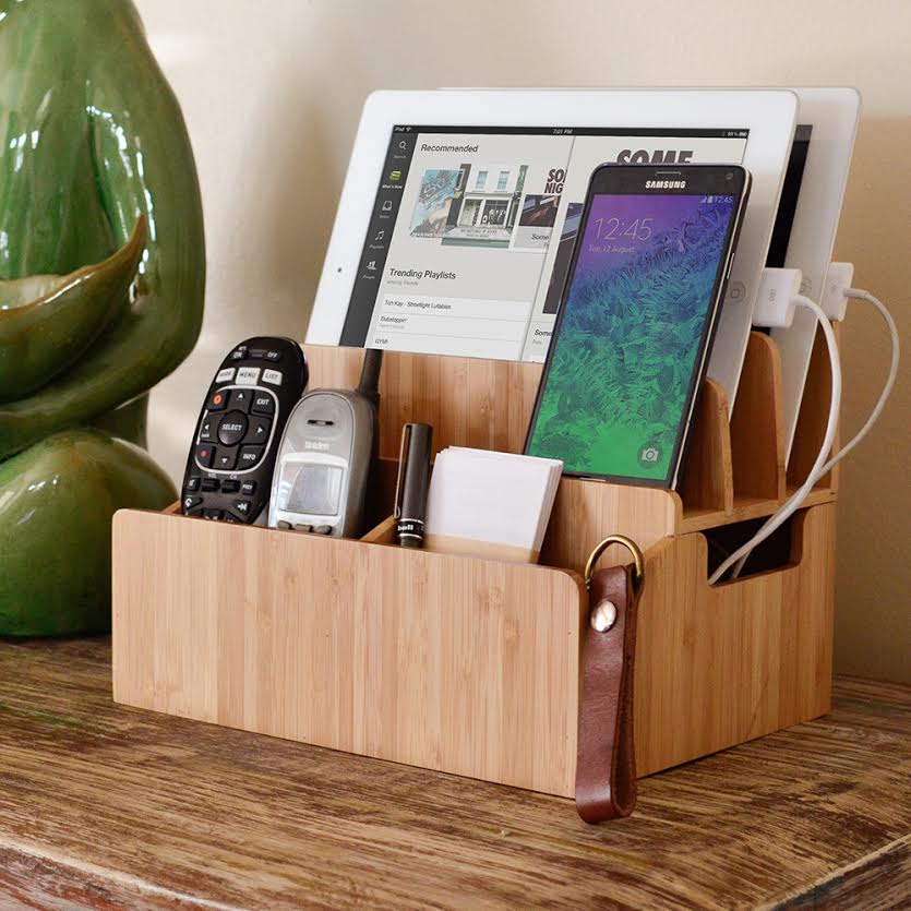 Bamboo Charging Station with Extension