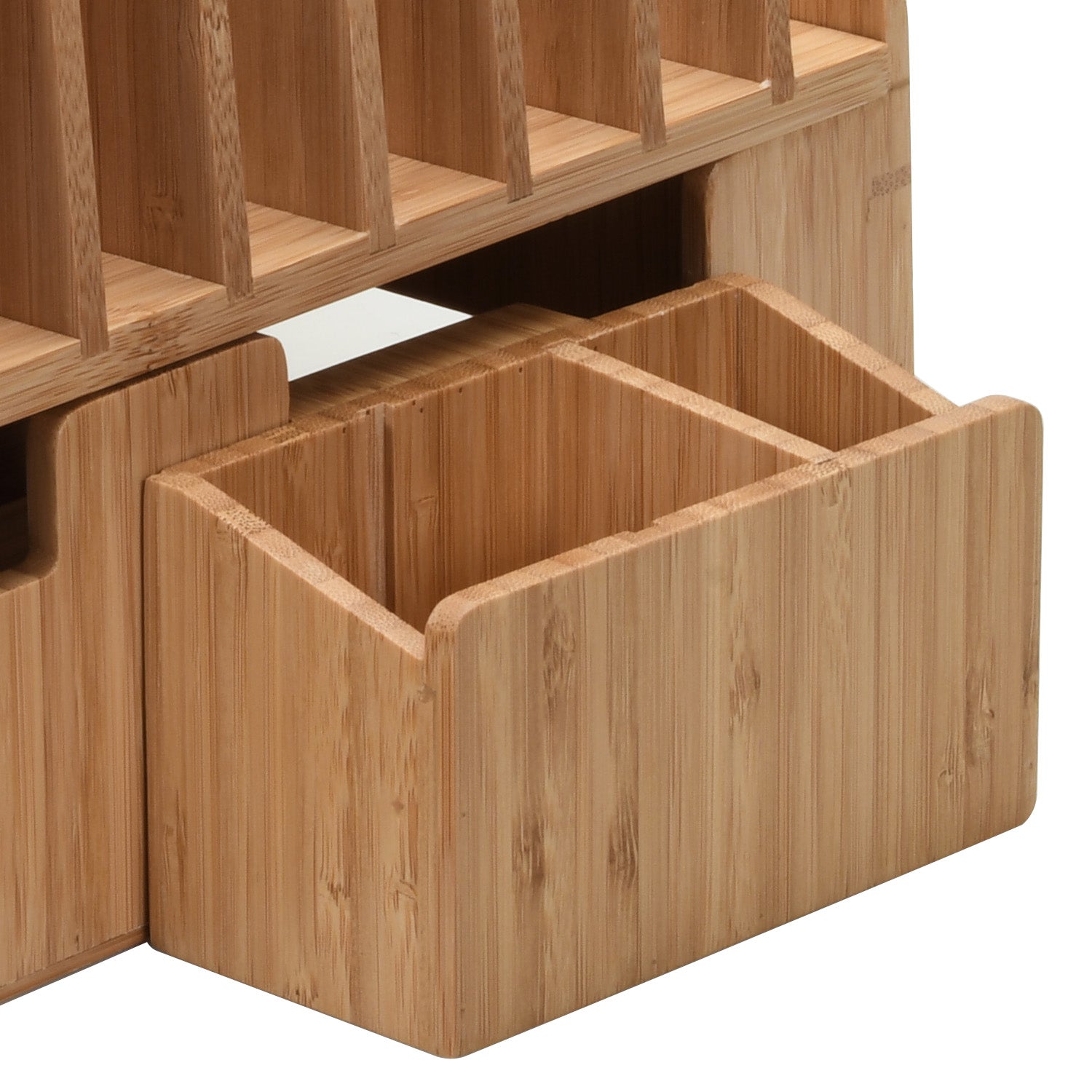Bamboo 10 Port Charging Station Plus 2 Caddy Adapter Combo