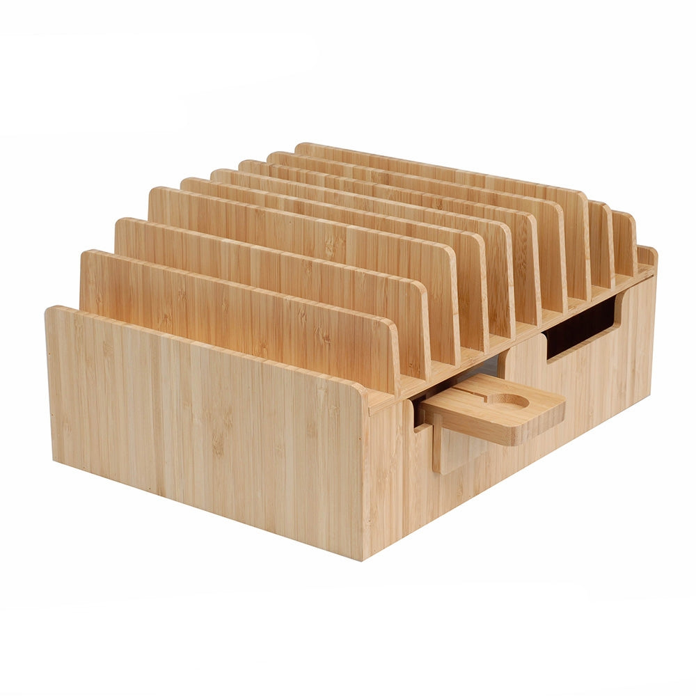 Bamboo 10 Port Charging Station & Apple Watch Adapter Combo