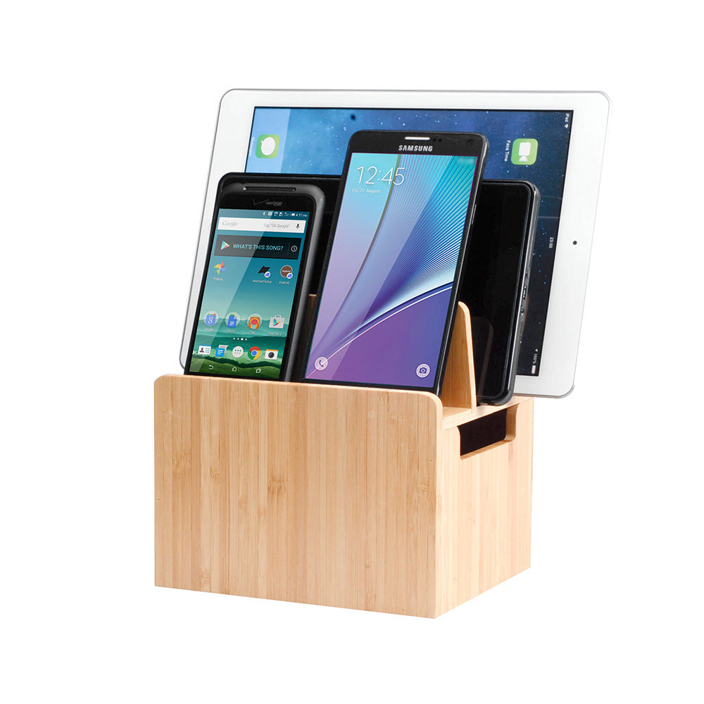 Bamboo Personal Stand and Device Organizer