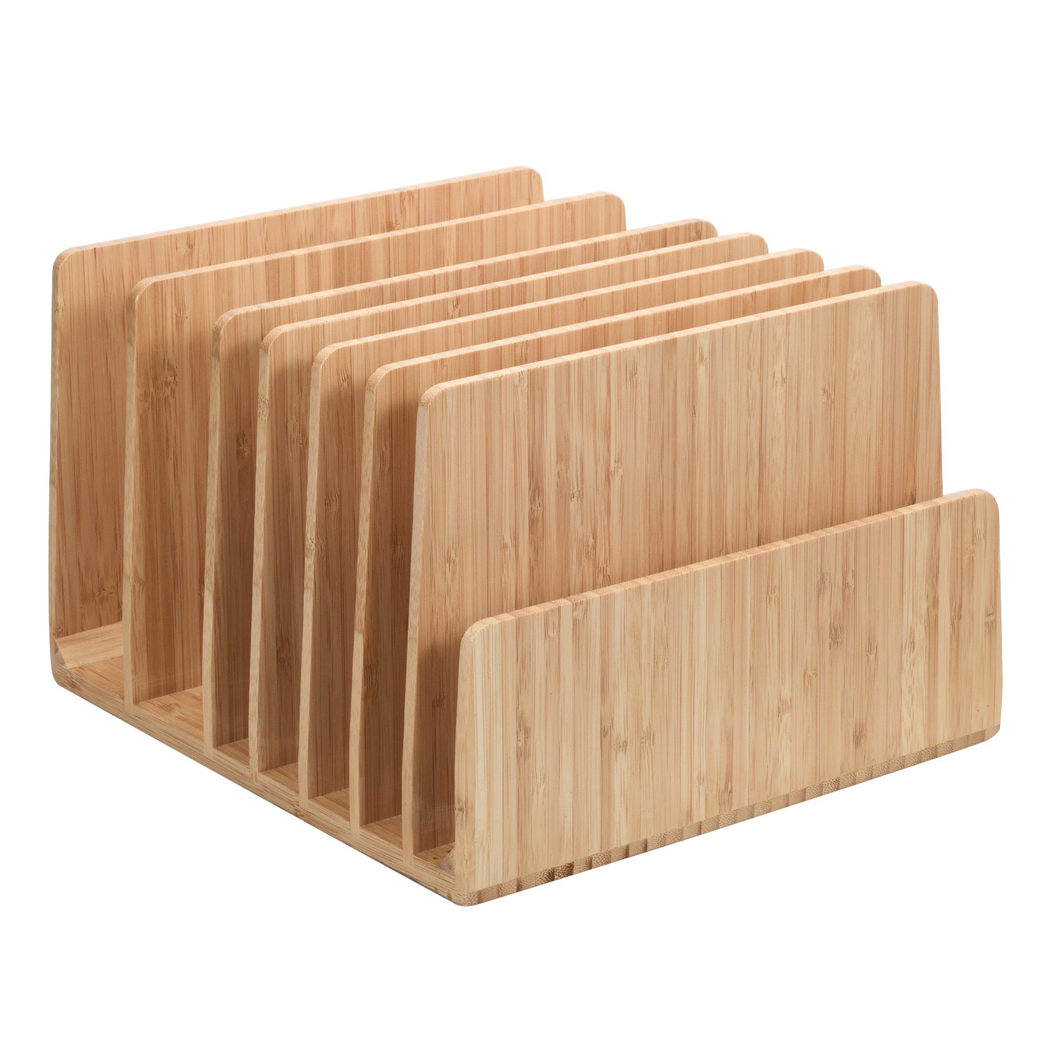 Bamboo 7 Slot Organizer with Extra Wide Slots