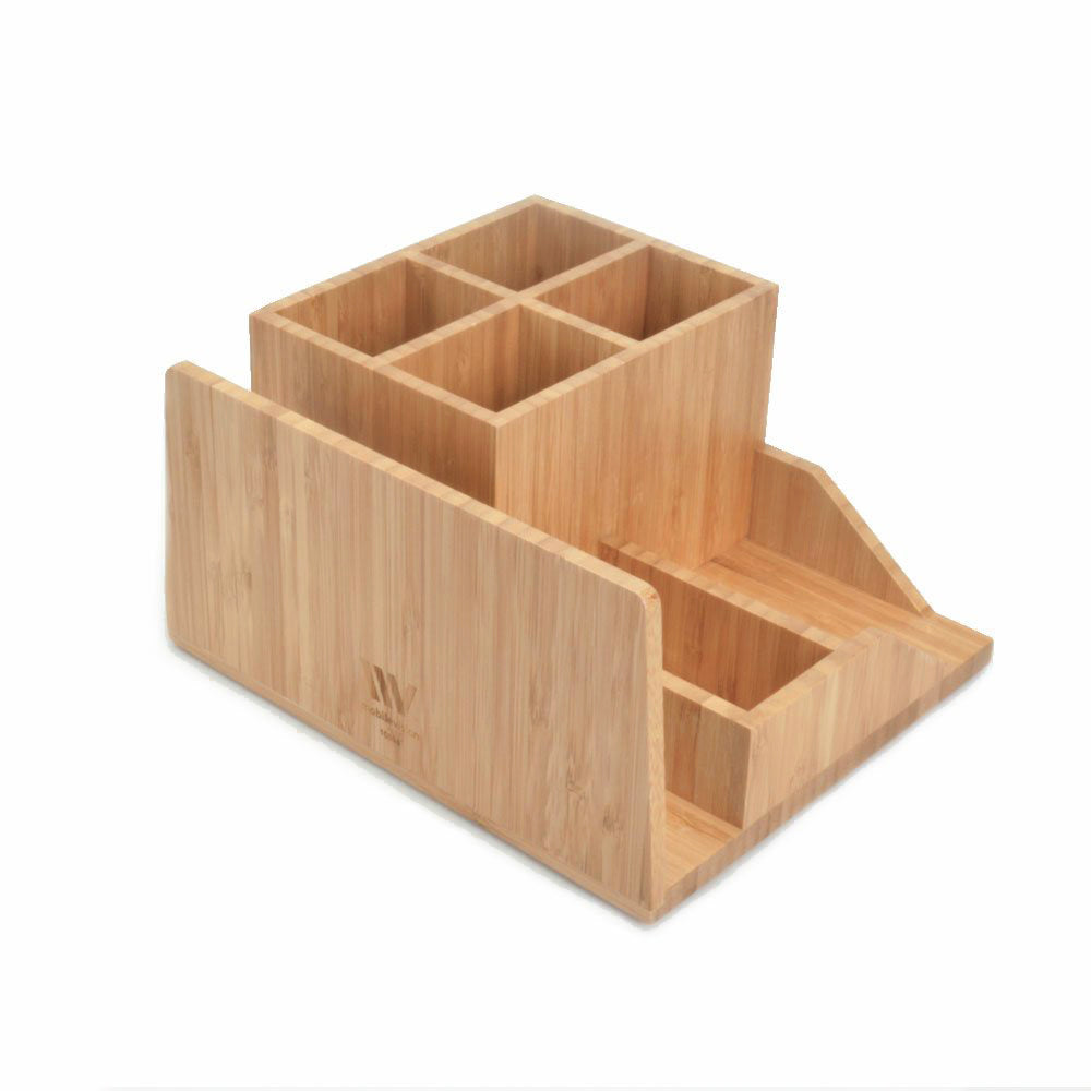 Bamboo Desktop Organizer with Compartments