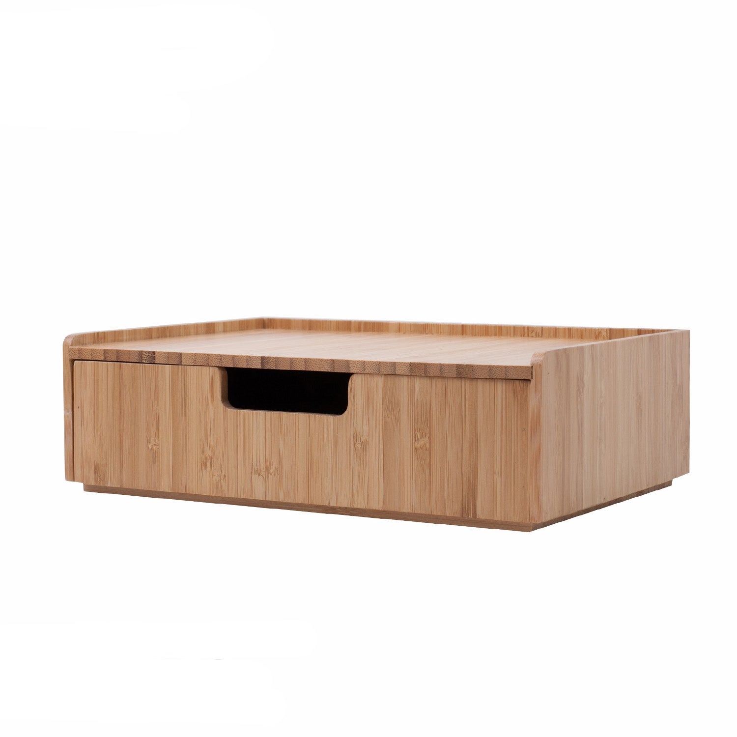 Bamboo Desk Stackable Drawer Organizers Make up Storage Box
