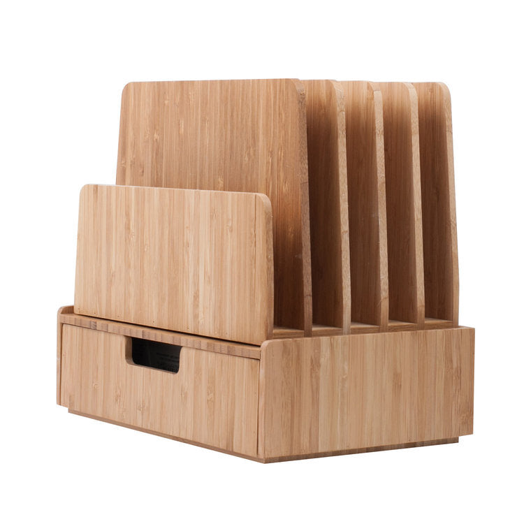 Bamboo 5 Slot Organizer & Drawer Combo