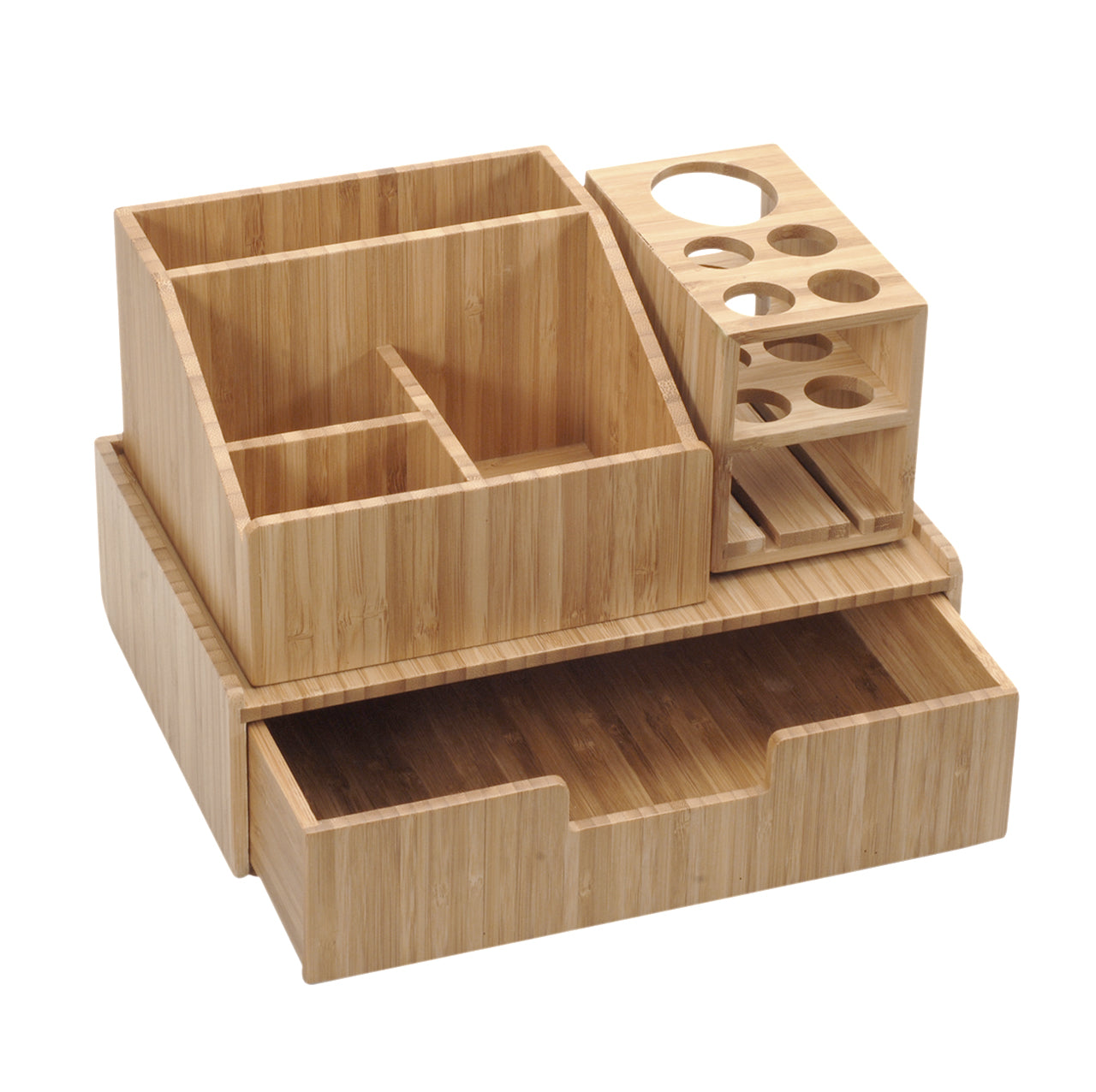 Bamboo Makeup Organizer Complete 3 PC Set