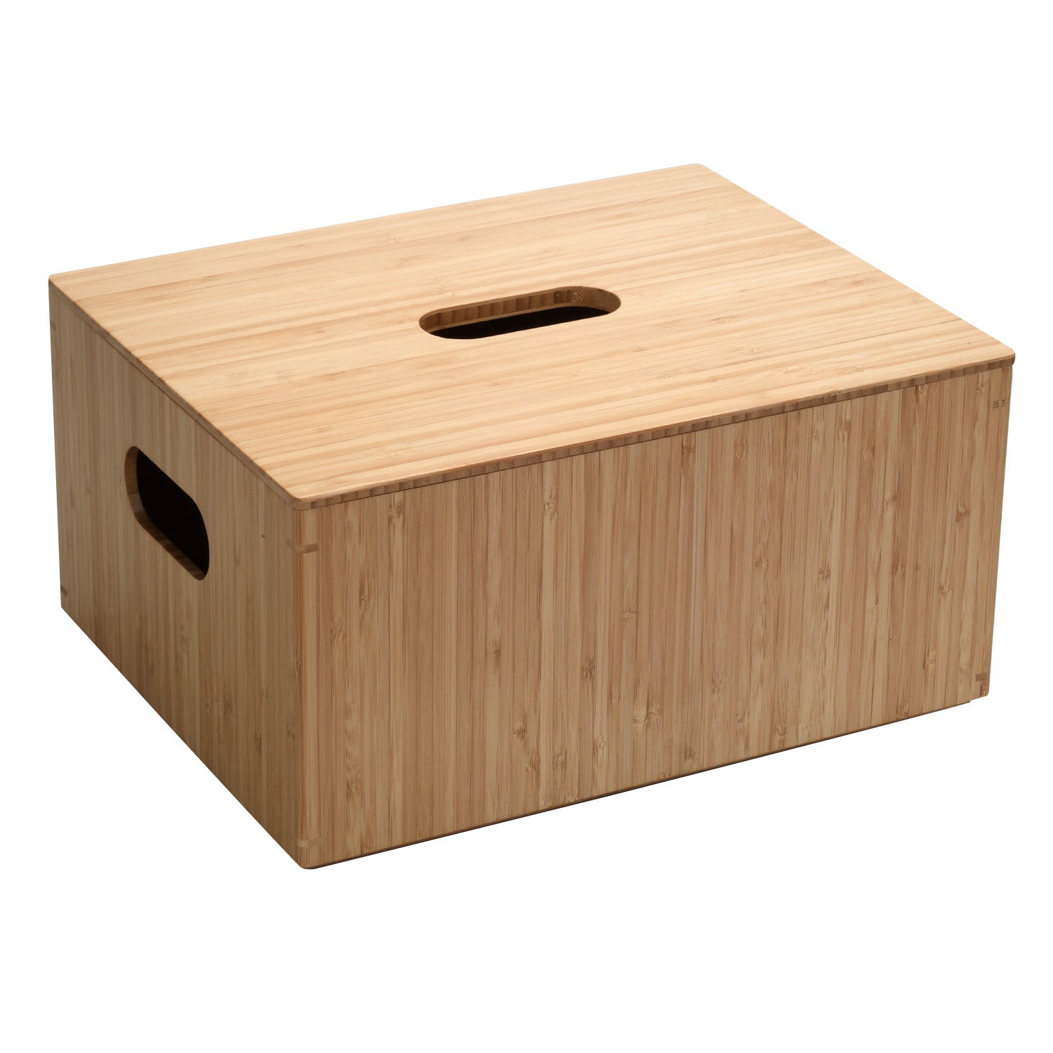Mobilevision Bamboo Storage Box Plus Lid Combo, 14x11x 6.5, Durable Bin w/Handles, for Clothes, Shoes, Arts & Crafts, Closet & Office Shelf