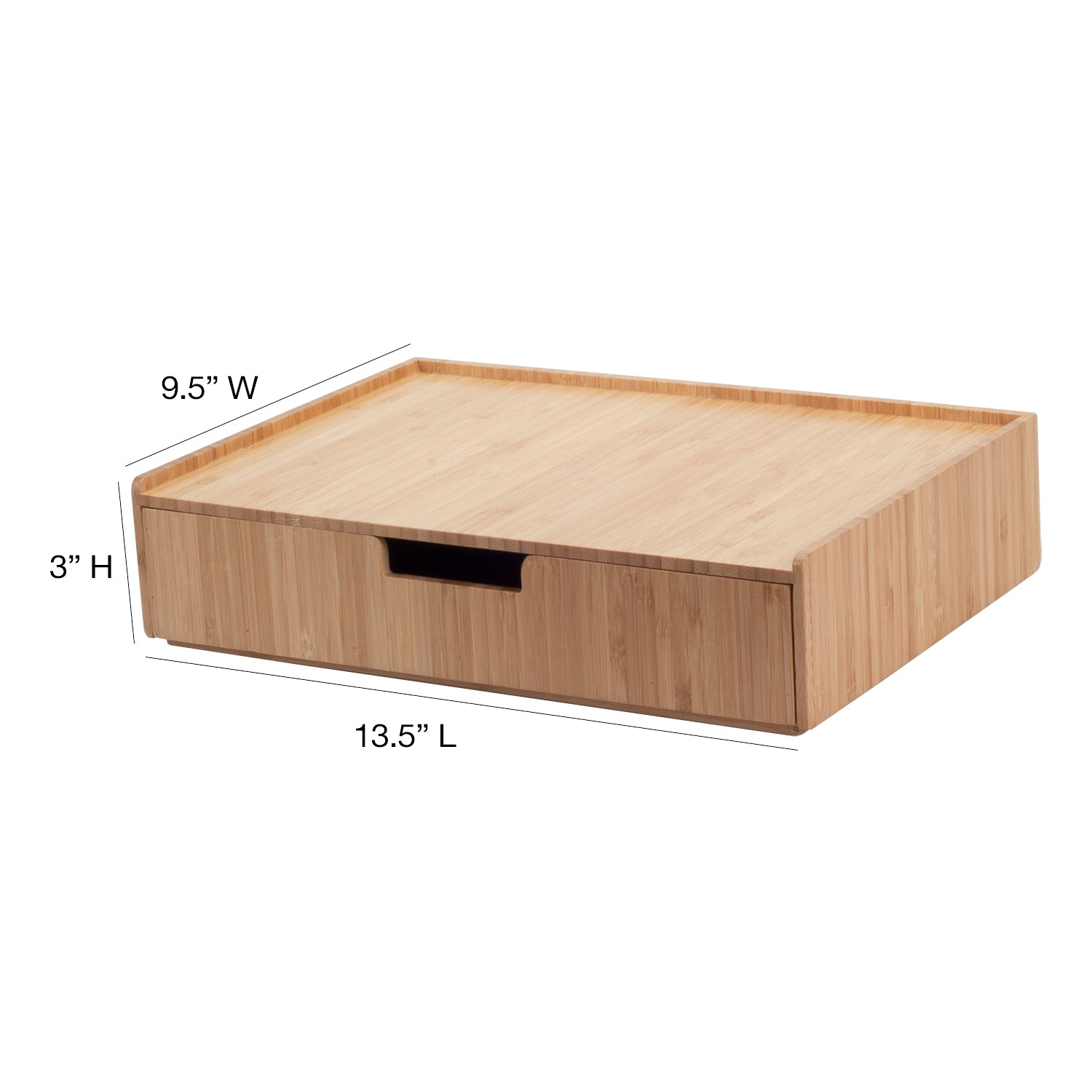 Bamboo 7 Slot Organizer with Large Drawer Combo
