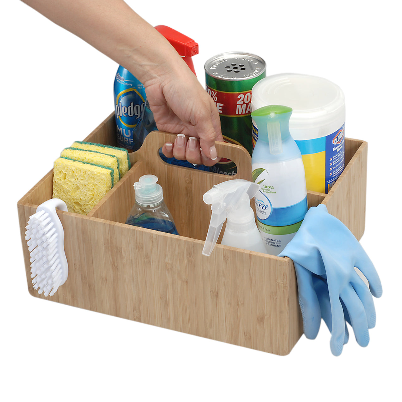 Bamboo Multi Purpose Caddy with Handle