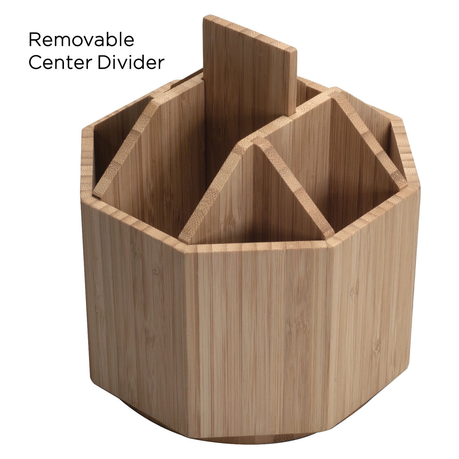 Bamboo Rotating Multi Purpose Utensil Holder (UPDATED 7 INCH MODEL)