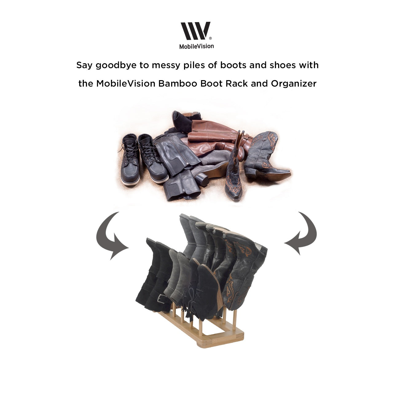 Bamboo Boot Rack & Shoe Organizer