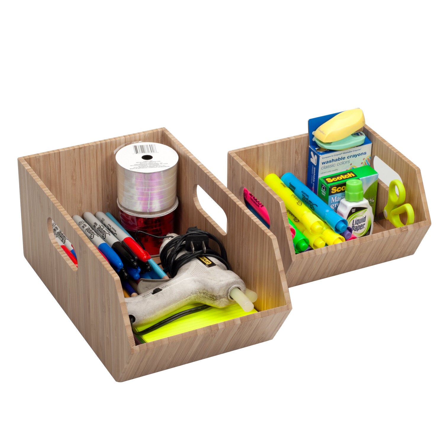 Bamboo Storage Bins 2PC Set