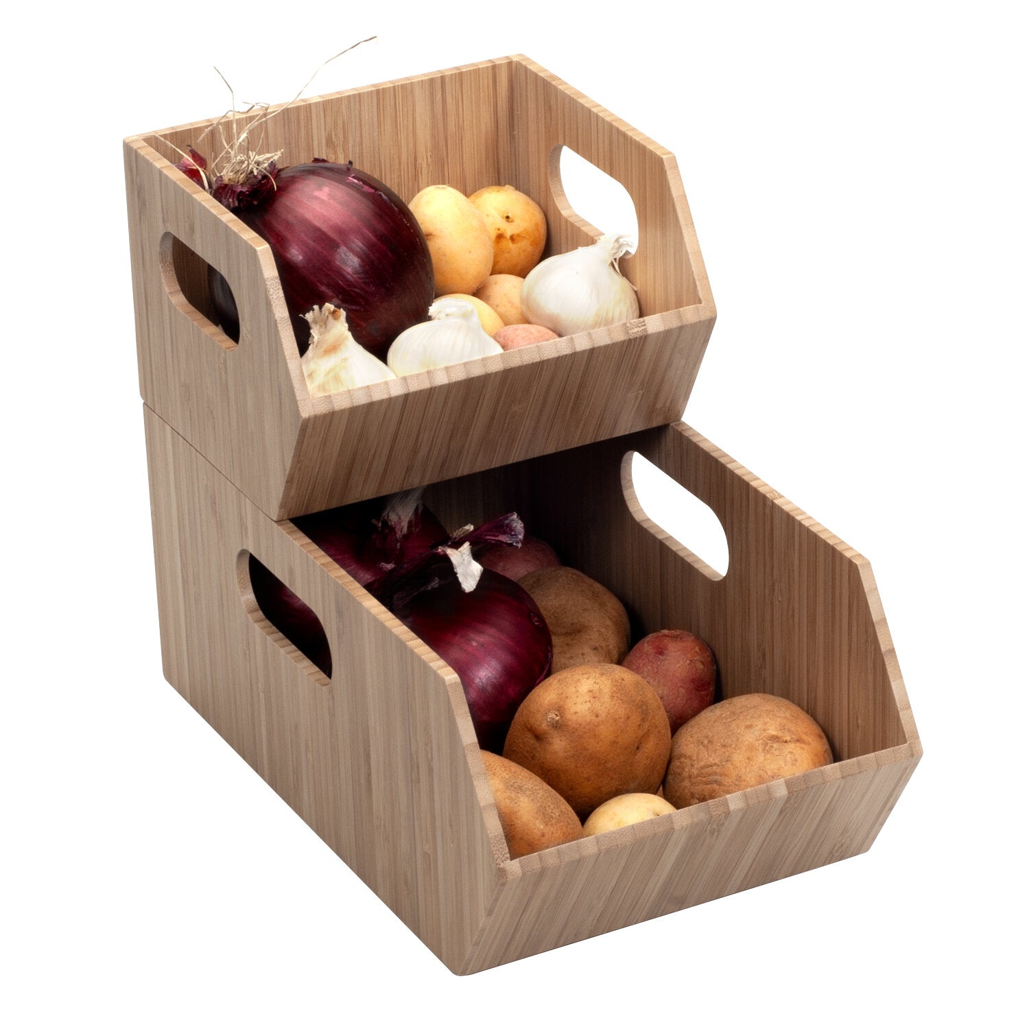 Bamboo Storage Bins 2PC Set