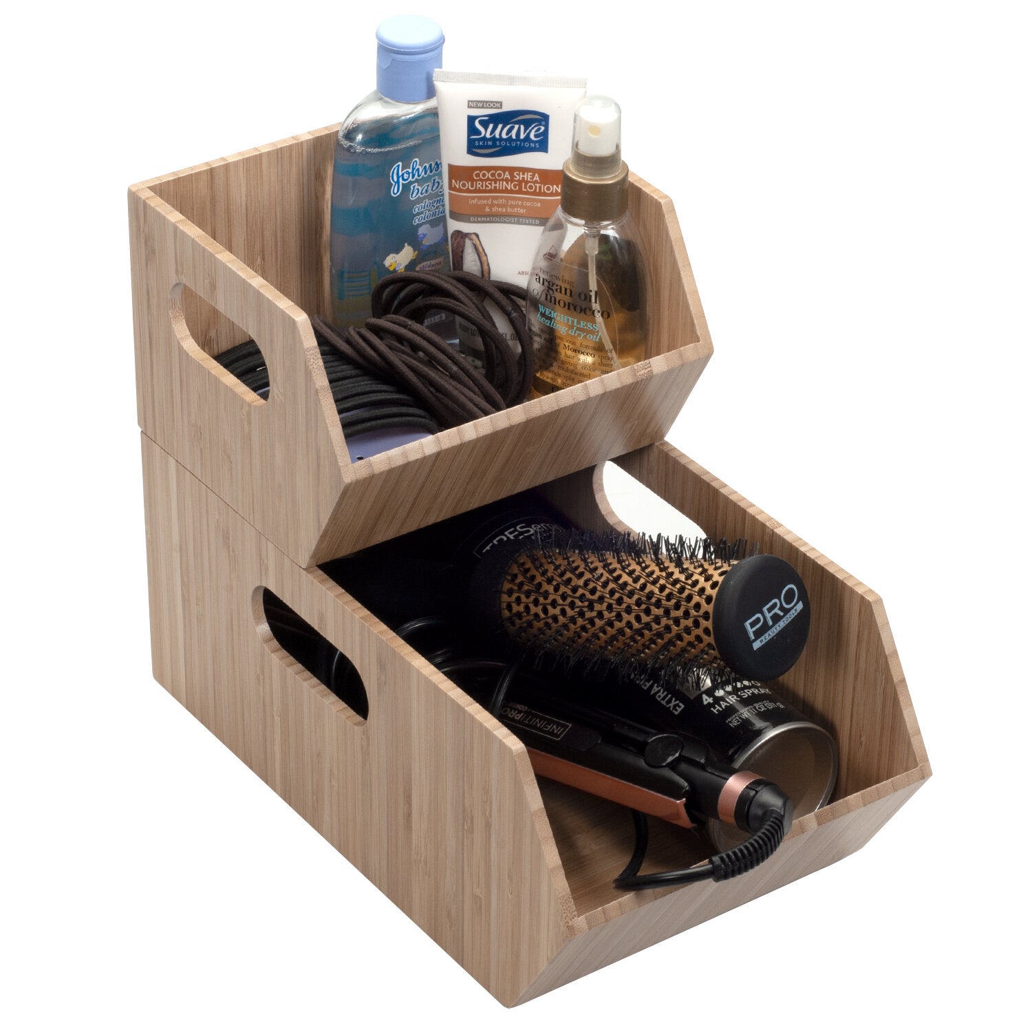 Bamboo Storage Bins 2PC Set