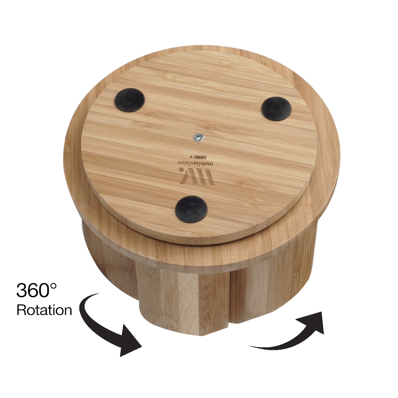 Bamboo Circular Rotating Organizer & Drawer Combo
