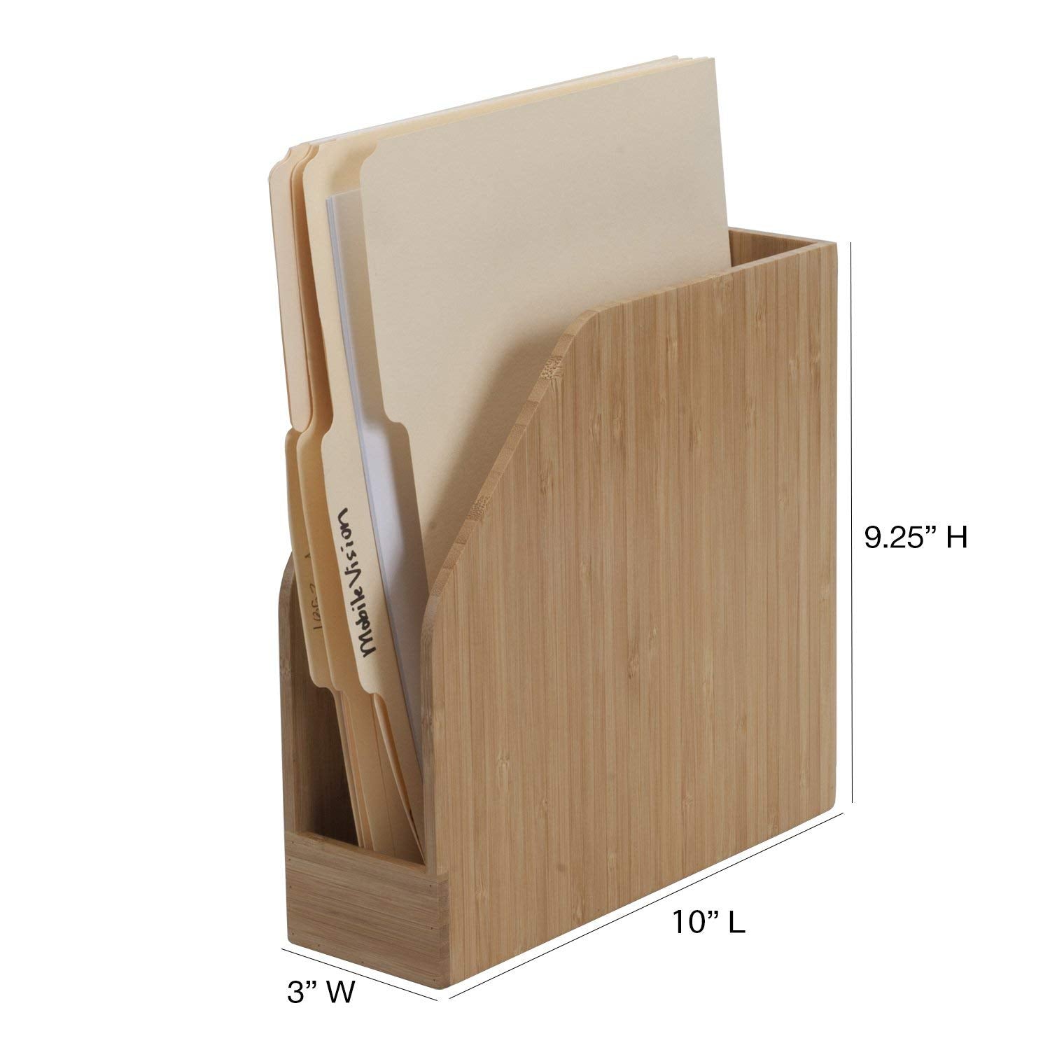 Bamboo Vertical Office Organizer 2 PC Set