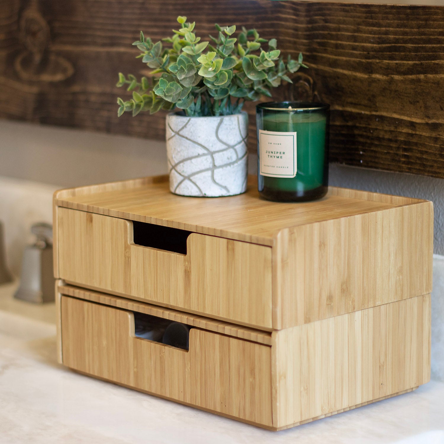 Bamboo Drawer 2 PC Set